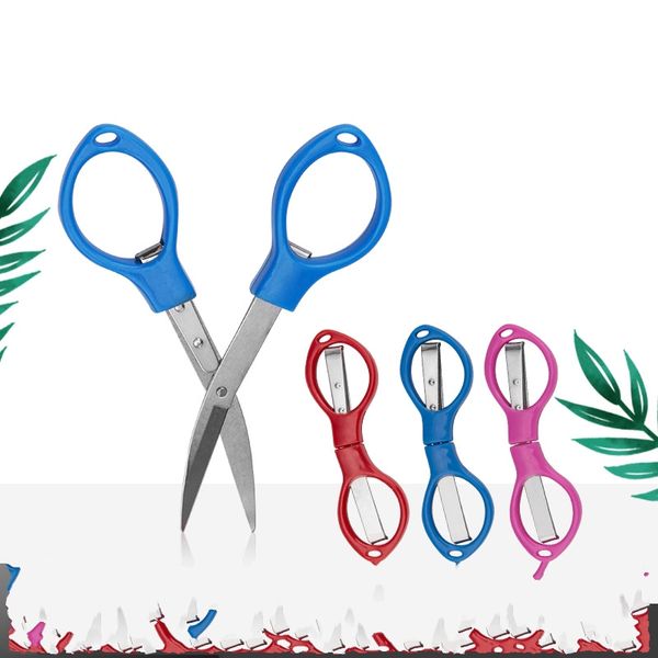 Portátil Dobrável Pesca Tesouras Pequenas Tesoura Linha De Pesca Ferramentas de Cortador de Viagem Outdoor Viagem Colapsible Student Scissors 4941 Q2