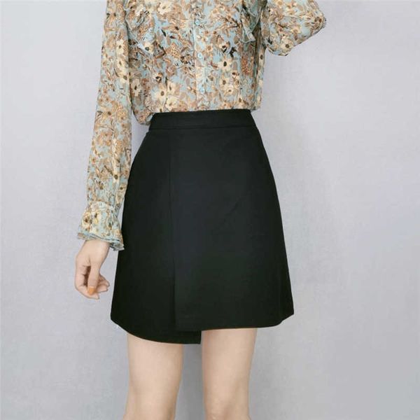 

welfare non 618 refundable 2021 women's temperament commuting simple black korean skirt