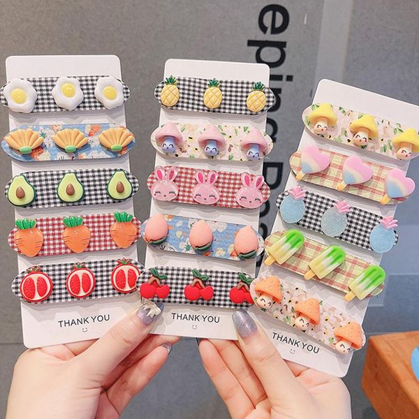 

hair accessories bands sticky post headwear girls sweet fruit child fixed headband kids hairpins headdress gift, Slivery;white