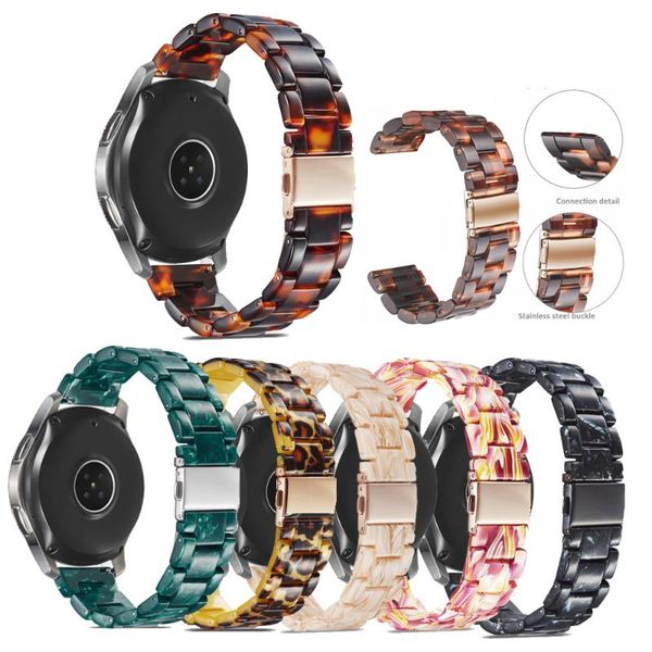 

watch bands strap 20mm 22mm for huawei gt2 wristwatch band samsung galaxy resin wristband replacement bracelet, Black;brown