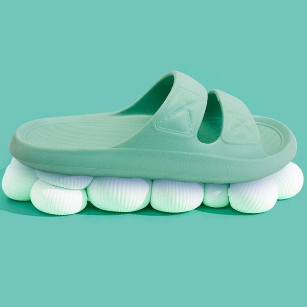 

slippers women summer platform open toe thick bottom home shoes female concise indoor bathroom comfortable flats couple footwear, Black