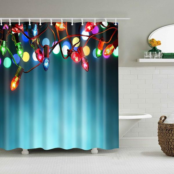 

shower curtains christmas light bulb curtain red waterproof bathroom