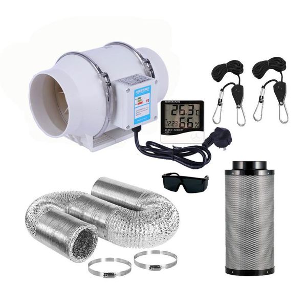

4/6/8 inch ac120/230v air ventilator quiet exhaust inline duct fan for hydroponics grow tent ventilation bathroom lights