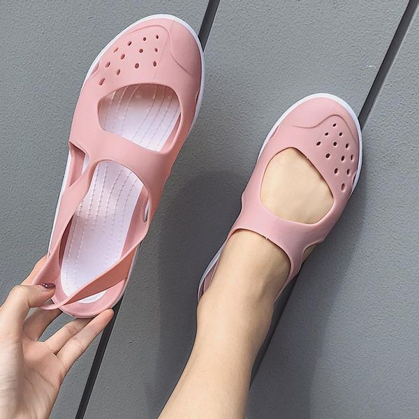 

sandals women summer shoes 2021 platform jelly flat beach ladies fashion sandalias zapatos de mujer, Black