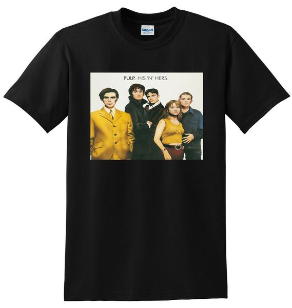 

PULP T SHIRT his n hers vinyl cd cover SMALL MEDIUM LARGE or XL, White;black