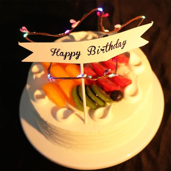 

other festive & party supplies sweet love led light happy birthday star cake ers flags for baby shower weddding decorations