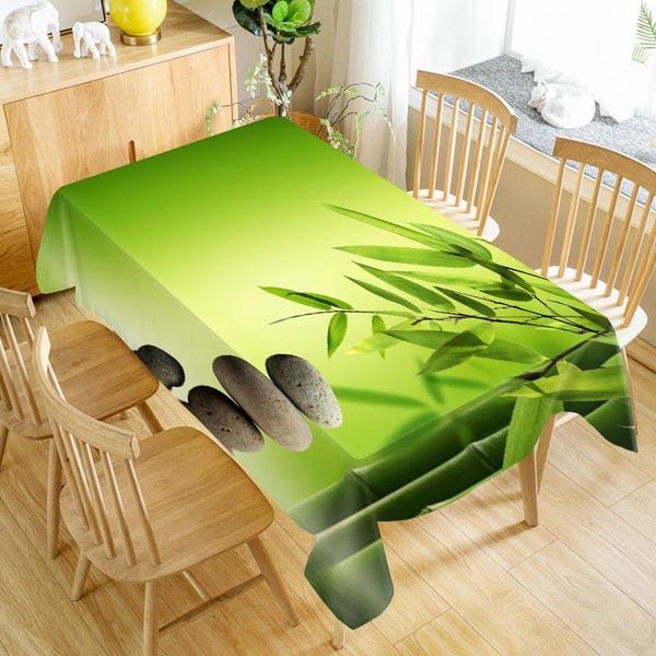 

table cloth spa zen stones oxford print waterproof oilproof home rectangular party cover 100x140cm/140x250cm