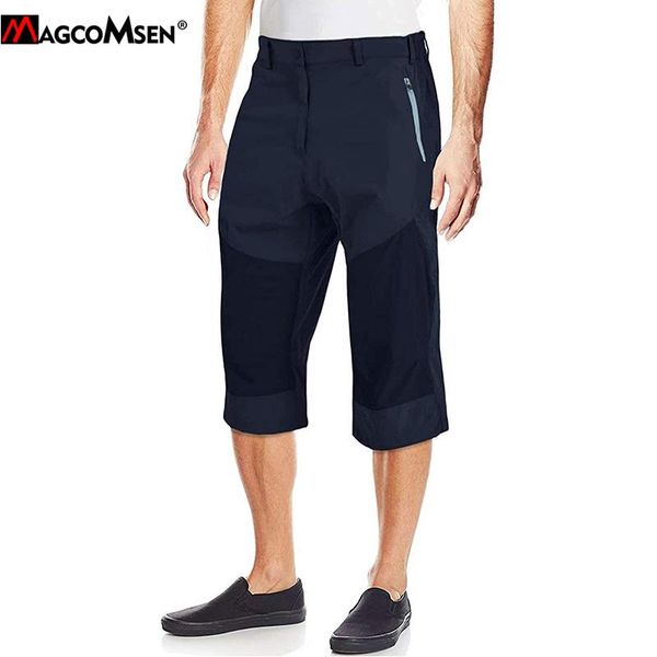 

summer men's capri pants 3/4 military tactical style cargo work short casual quick dry hiking fishing trousers, Black