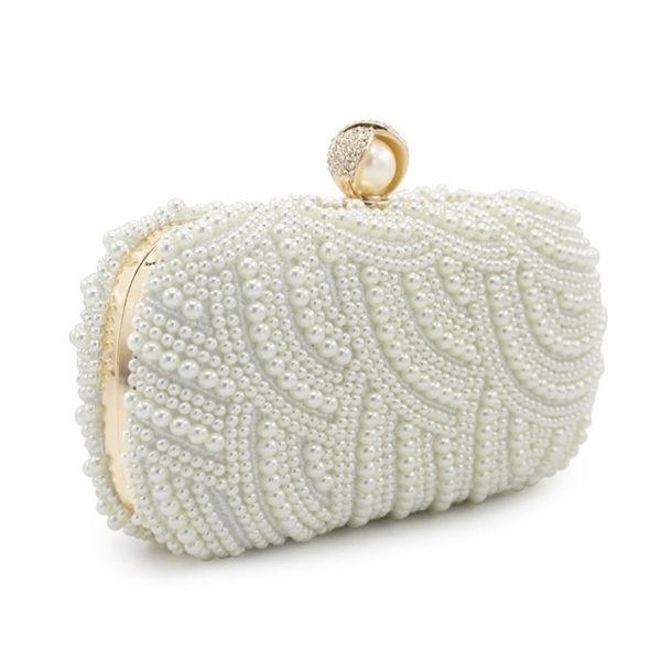 

new sweet fashion inlaid diamond ring finger pearl banquet hand dress bag