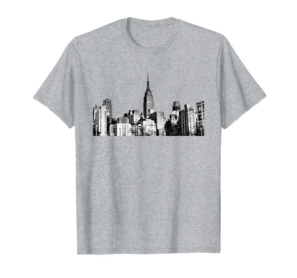 

empire state building, nyc t-shirt, White;black