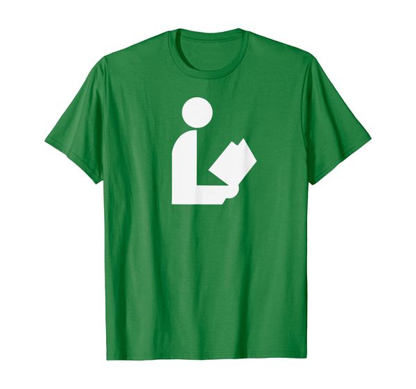 

library street road sign t-shirt v.1.1 white on green, White;black