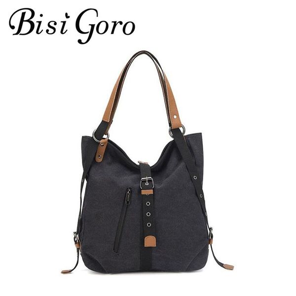 

duffel bags bisi goro fashion travel black canvas large capacity women shoulder bag messenger multifunctional crossbody 2021
