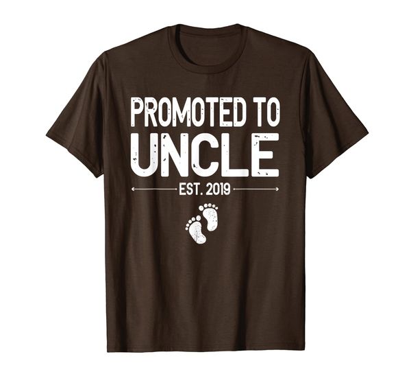 

promoted to uncle est 2019 shirt first time new fathers day, White;black