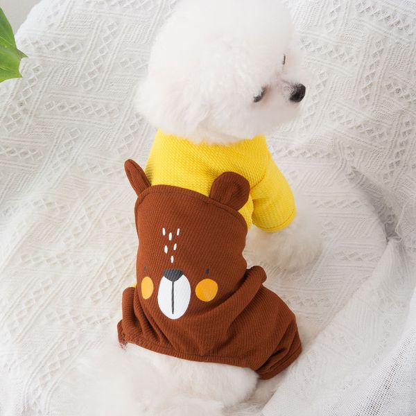 

dog spring and summer household cartoon bear four legged air conditioning cat small dog pet clothes