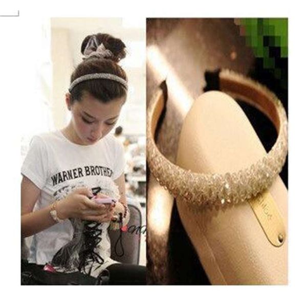 

jewelry crystal handmade hoop water drill full hairpin wide edge, Black;brown