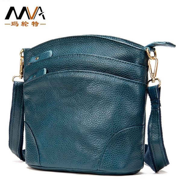 

genuine women bucket messenger shoulder layer cowhide leather bag middle-aged mother women's 2020 new mqtek