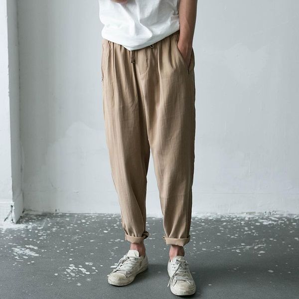 

29-32 men's trousers 2021 fashionable silky drawstring slacks pants, Black