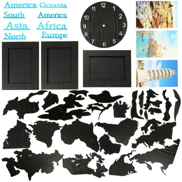 

wall clocks 1 set mute clock with po frame decoration art battery