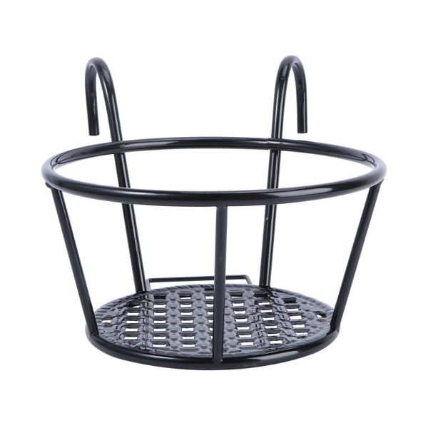 

succulent hanging planter pot flowerpot geometric iron metal stand supporting shelf (black) planters & pots