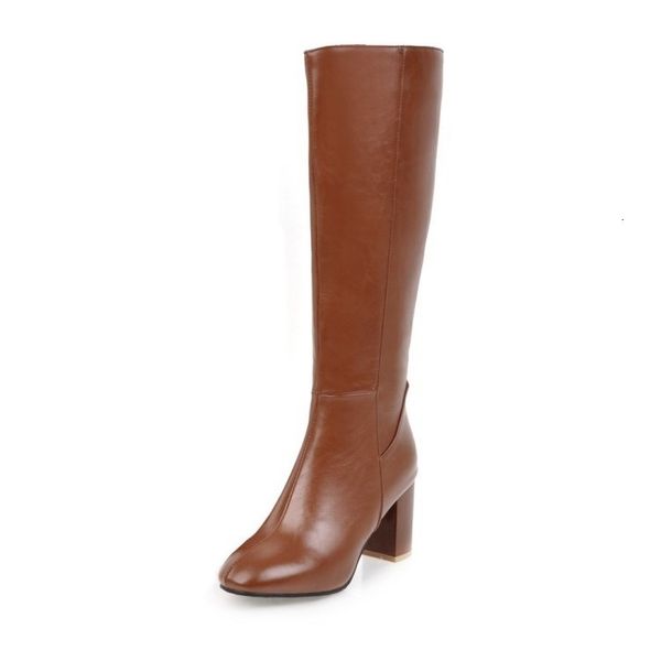 

boots thick-headed size high-heeled shoes knight high woman, Black