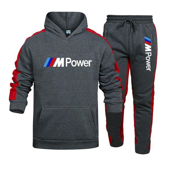 

men's hoodies & sweatshirts sportswear 2021 fashion hoodie and trousers two piece leisure jogging clothing 3xl, Black