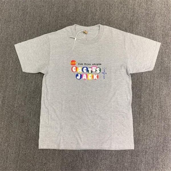 

men's t-shirts 2021ss cactus jack travis scott man shirt colour acid washed jackboys t, White;black