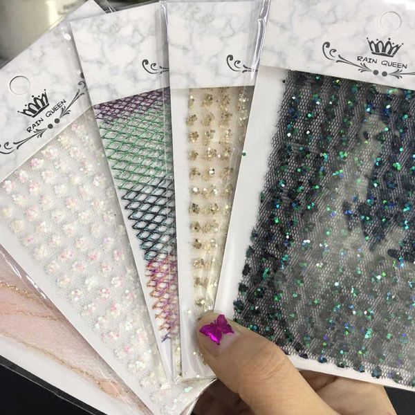 

nail art decorations 1pcs salon style silk line foil wire mesh stickers golden/pink/silver transfer accessories diy decals, Silver;gold