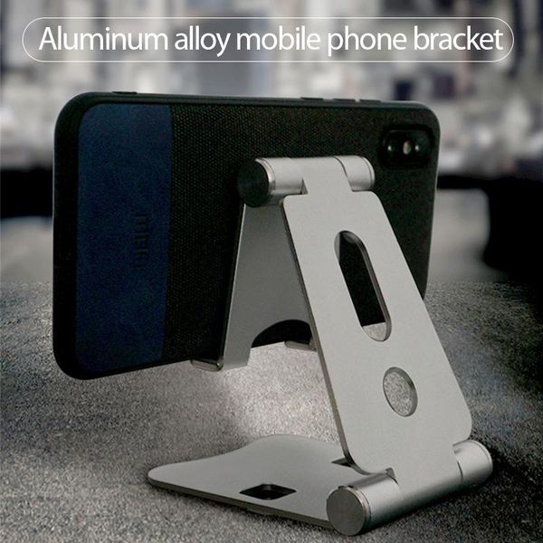 

cell phone mounts & holders mini portable deskaluminum alloy double folding mobile tablet stand metal live support