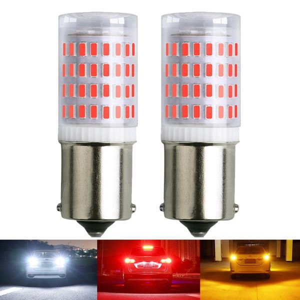 

emergency lights 2pcs 1156 ba15s p21w s25 7506 1157 led bulbs high power 80pcs 3014smd super bright 1500lm replace for car reversing light w