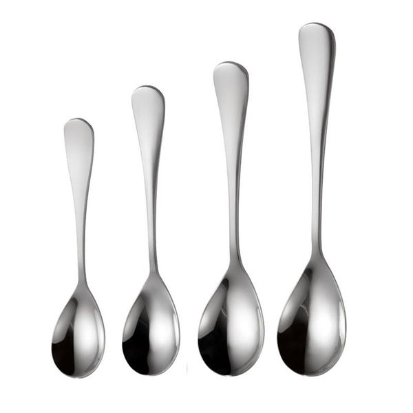 

spoons 8/6 pcs kitchen tableware coffee stirring spoon teaspoons stainless steel mixing scoop long handle tea drinking tools