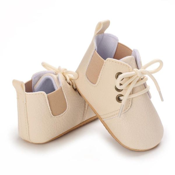 

first walkers born baby booties shoes boy girl solid color casual soft-sole non-slip flat pu leather toddler crib