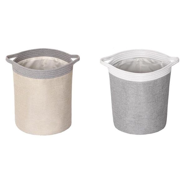

pcs tanding laundry hamper collapsible large clothes basket with handles,khaki & gray bags