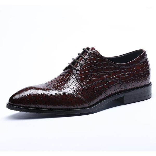 

dress shoes brand mens formal genuine cow leather oxford for men black 2021 wedding business laces brogues
