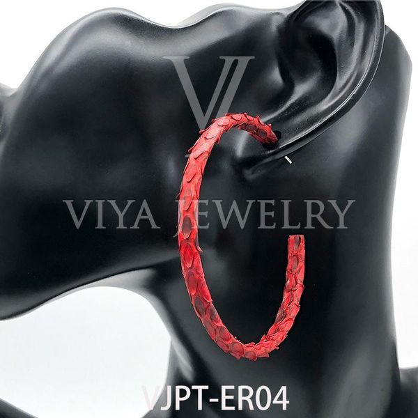 

hoop & huggie wholesale (50 pairs)2021 luxury stingraypython leather earrings jewelry colorful fashion ladies/christmas gift customization, Golden;silver