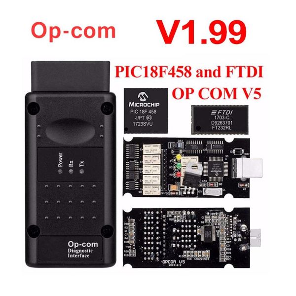 

code readers & scan tools opcom v1.99 with pic18f458 ftdi op-com v 1.99 obd 2 auto diagnostic tool for op com can bus v1.70 be flash up