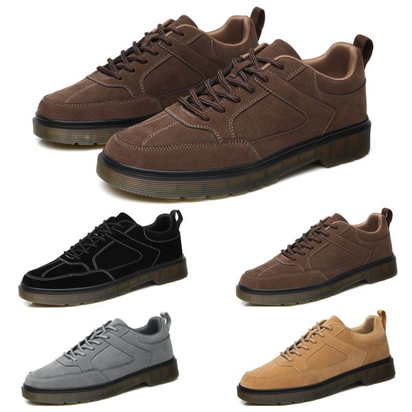 

original men leather running shoes triple black brown grey fashion mens trainers outdoor sports sneakers walking runner shoe