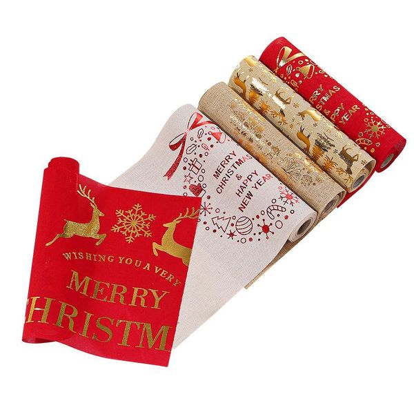 

christmas decorations table runner tablecloth fine printing bronzing only