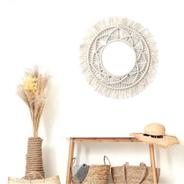 

tapestries lace mirror handmade tapestry makeup wall bohemian decorative art supplies