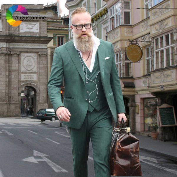 

men's suits & blazers high street green groom wedding for men casual groomsmen male blazer terno masculino slim fit costume homme, White;black
