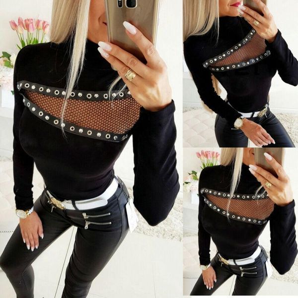 

women warm long sleeve high neck sweater sweatshirts pullover jumper shirt women's blouses & shirts, White