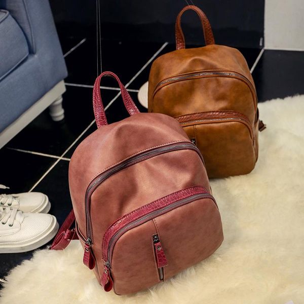 

backpack korean style large capacity pu men and women travel bag