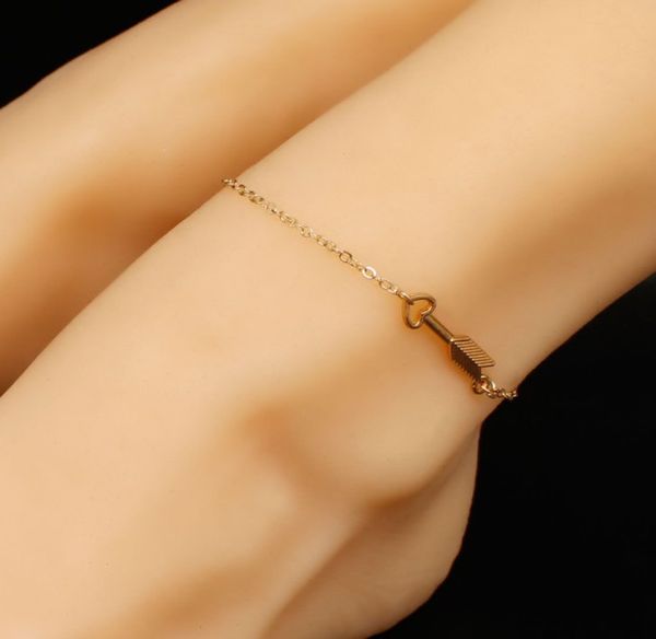 

european and american fashion street shooting the same arrow foot anklets naked chain, Red;blue