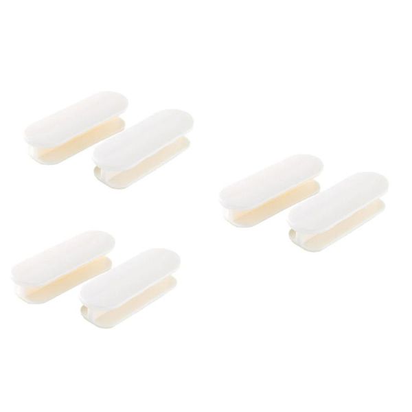 

handles & pulls 6pcs adhesive door knobs punching cupboard wardrobe (white)