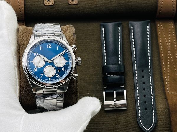 

g8 factory flight wrist watch is equipped 7750 automatic movement 3, 6 and 9 positions respectively with 30 minutes timing disc sapphire mir, Slivery;brown