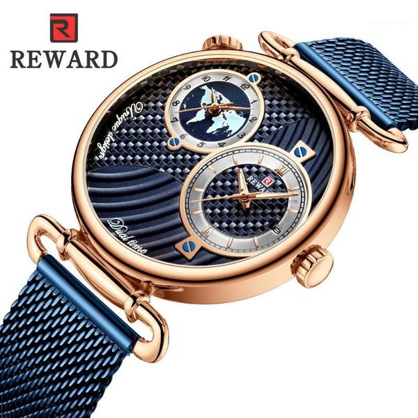 

wristwatches mens watches steel mesh dual dial quartz wristwatch blue unique waterproof analog watch reloj hombre 2021, Slivery;brown