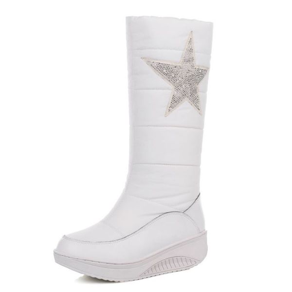 

size 35-43 2022 new warm long boots platform winter shoes for women fashion female casual knee boots footwear size, Black