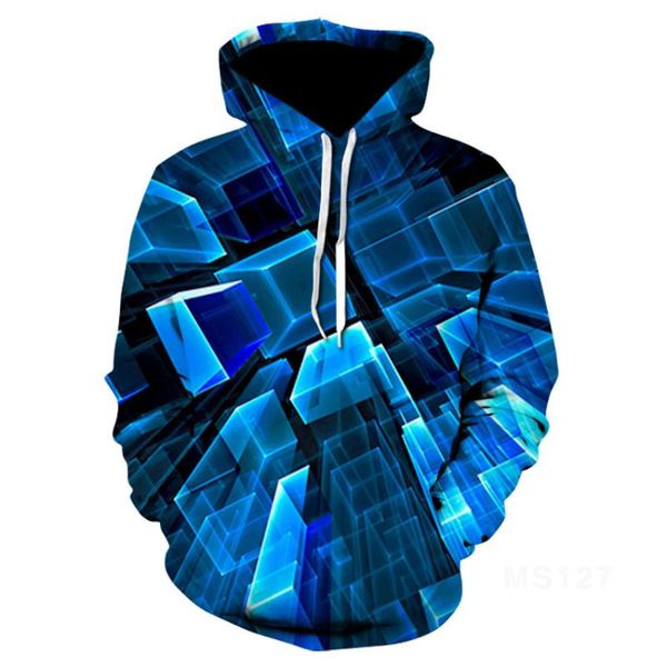 

men's hoodies & sweatshirts 2021 3d printing novelty hoodie men and women casual cool style sweatshirt all-match autumn winter, Black