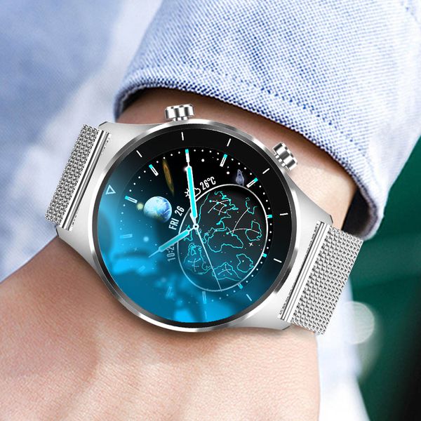 

e1-3 smart watch men 1.28 inch full touch screen ip68 waterproof bluetooth 5.0 sports fitness tracker smartwatch for android iosg, Slivery;brown