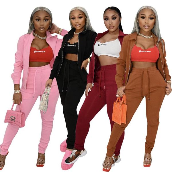 

women's two piece pants fashion tracksuit 2 set autumn winter jacket + long sports female sweatshirt sportswear suit for woman clother, White