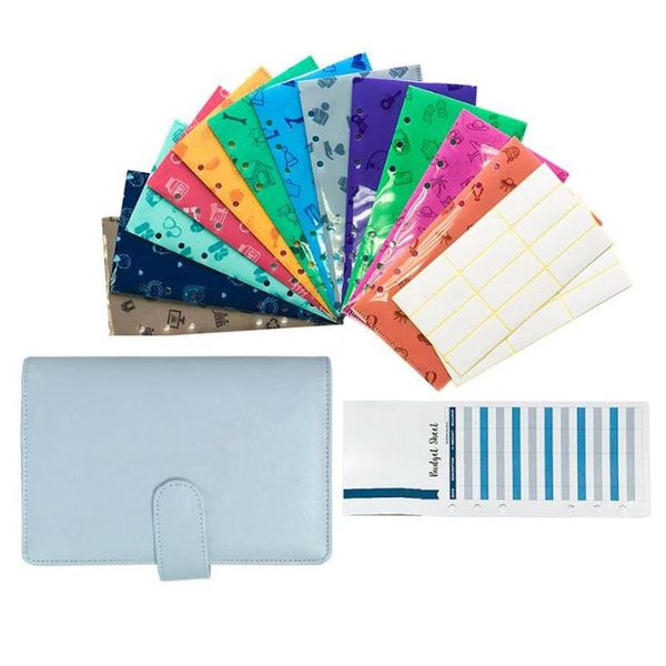 

gift wrap cash budget envelope wallet , 12 perforated vertical opening envelope, binder note for budgeting and saving money